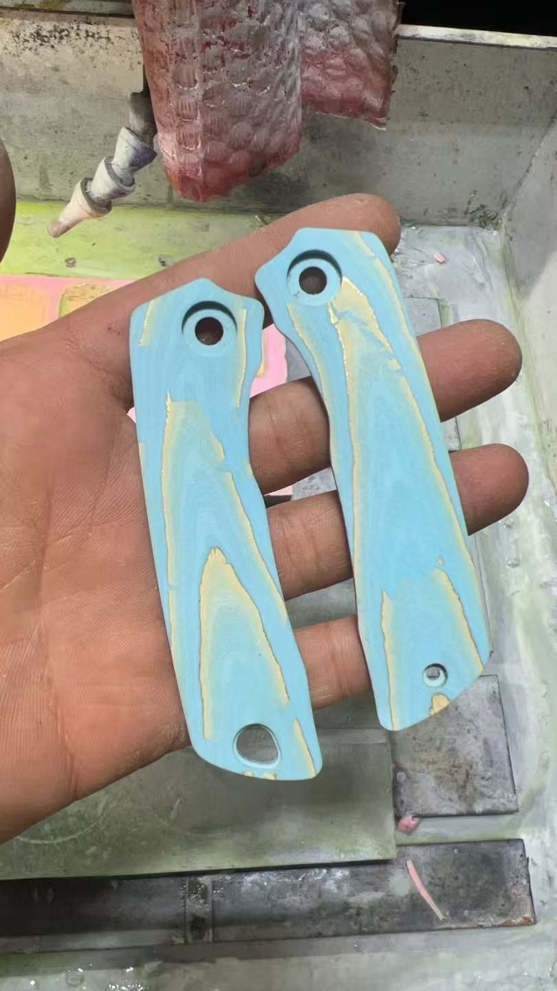 Forged carbon knife handle
