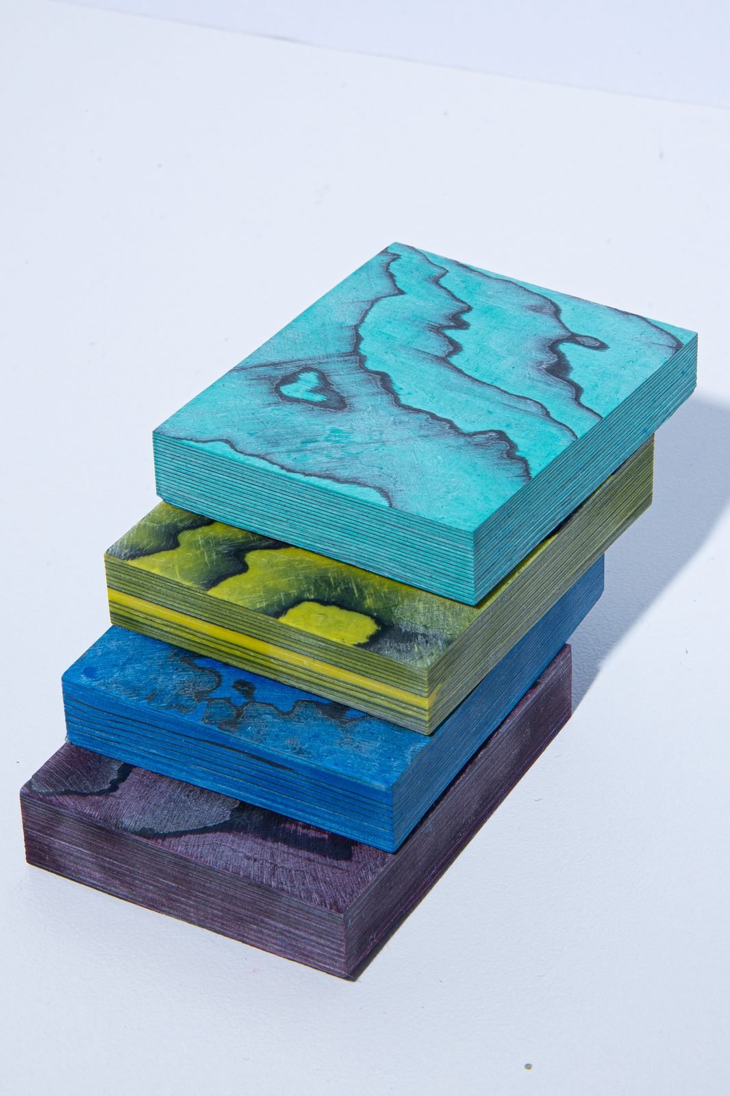 Forged carbon sheets in multiple colours