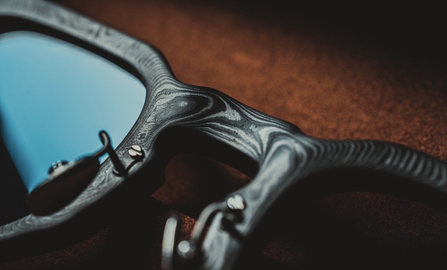 Forged carbon pattern eyewear frame